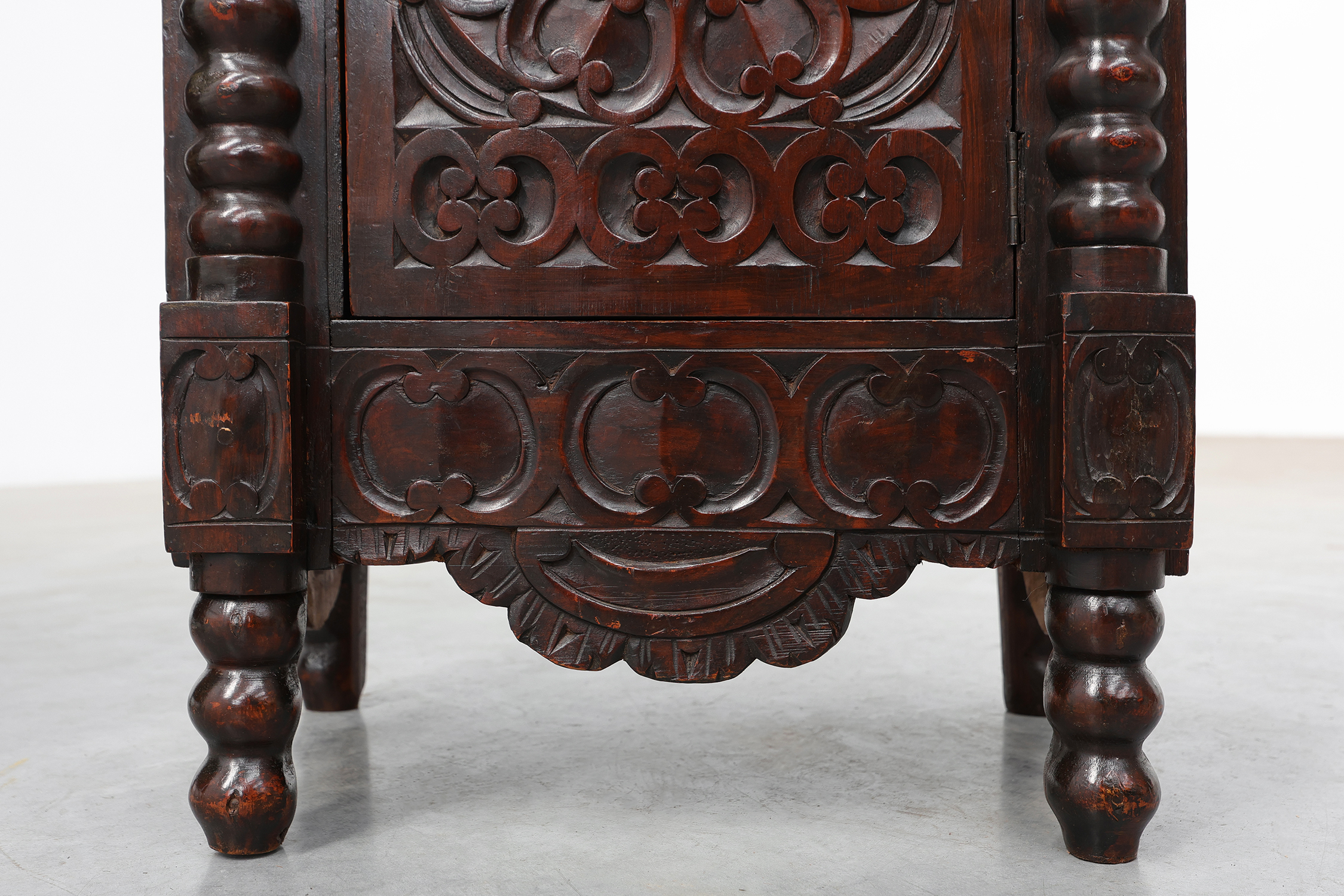 Pair of Breton Carved Oak Bedside Cabinets, France, circa 1900thumbnail